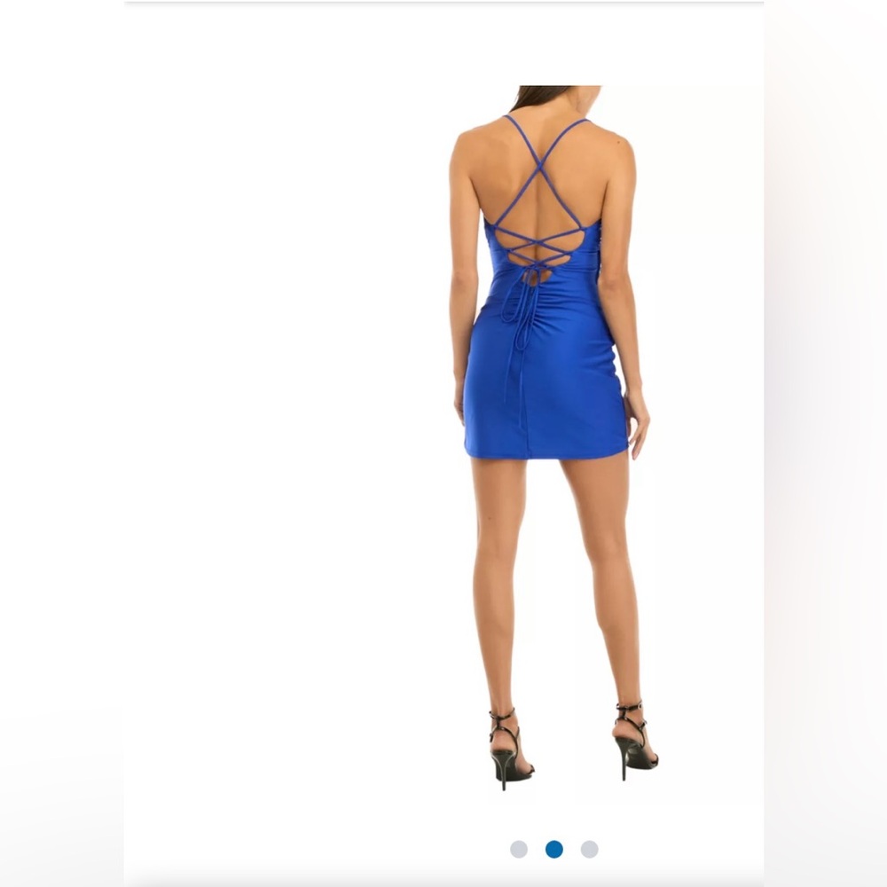 B Darlin Blue Strappy Dress